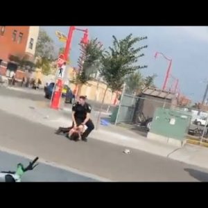 EPS defend officer seen pushing woman prior to arrest