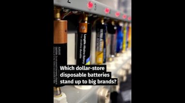 Which dollar-store disposable batteries stand up to big brands? #shorts