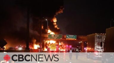 At least 2 dead after collision and fire on highway in Pickering, Ont.