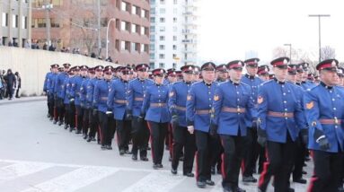 Regimental funeral procession for two fallen EPS officers