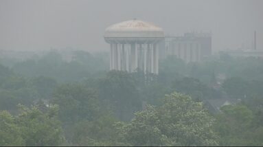 Smoke-filled skies over Windsor-Detroit area from wildfires