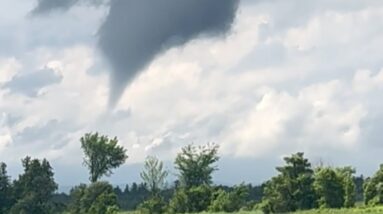 Watch a tornado touch down in Stayner, Ontario
