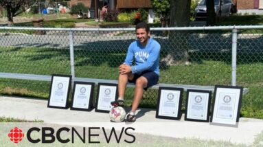 Montreal man breaks 6 Guinness World Records with his soccer tricks