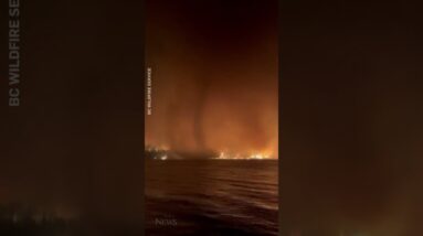 Rare 'fire tornado' caught on camera by crews fighting British Columbia wildfire