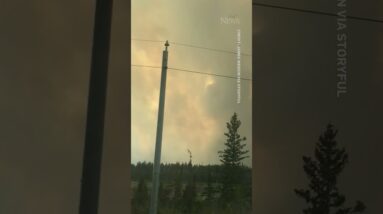 Video shows heavy smoke near Yellowknife | WILDFIRES IN CANADA #shorts