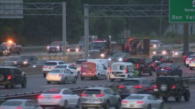Construction worker seriously injured in highway hit-and-run in Toronto