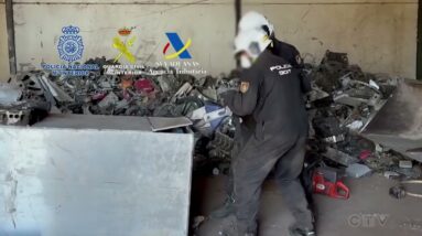 720 kilos of cocaine found hidden among scrap metal in a truck in Spain