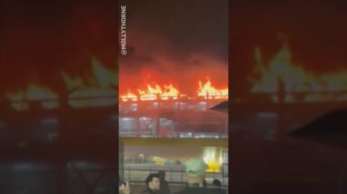 Fire breaks out at London's Luton Airport