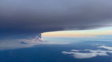 Giant volcanic ash cloud hangs over Papua New Guinea sky after eruption