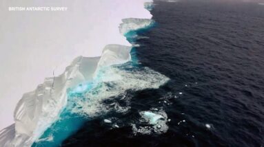 New video of enormous Antarctic iceberg that broke free