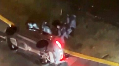 Video shows arrest after stolen car rams blockade in Toronto