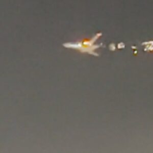 Boeing cargo plane makes emergency landing with engine in flames