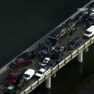 Huge chain-reaction crash closes Chesapeake Bay Bridge