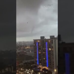 Tornado causes power surges, sends sparks flying in Fort Lauderdale, Florida #shorts