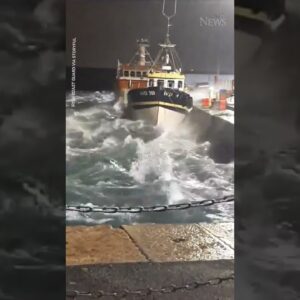 Storm Isha rocks dangerous waves on Irish coast