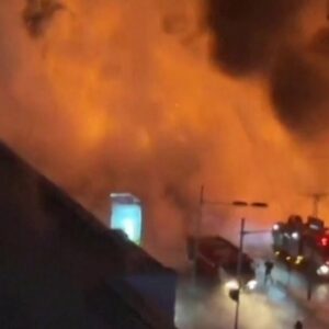 Video shows fiery gas truck explosion in Mongolia's capital