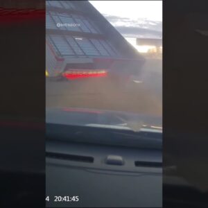 Out-of-control truck plows through gas station