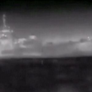 Video shows Ukraine's drones hit Russian ship in Black Sea
