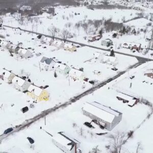 Wild drone video shows Cape Breton buried by snow | 2024 STORM
