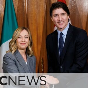 Justin Trudeau meets with Italian PM Giorgia Meloni in Toronto