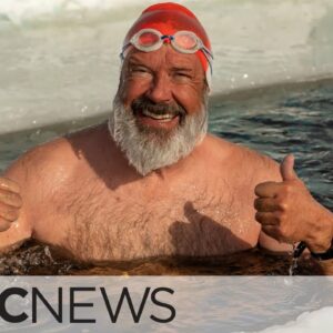 This 61-year-old ice swims while his 'animal brain' says 'get out'