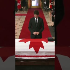 Trudeau pays respects to Brian Mulroney