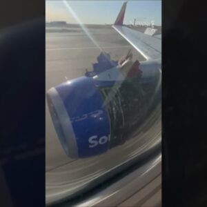 Engine cover falls off plane during takeoff
