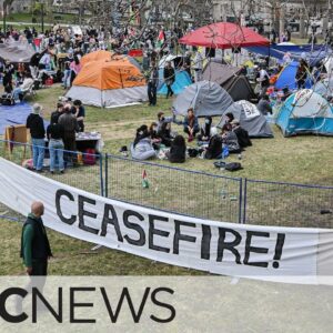 Protesters set up encampment at McGill University to demand divestment from Israel