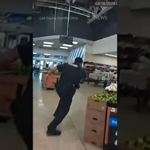 Police chase Florida man through store