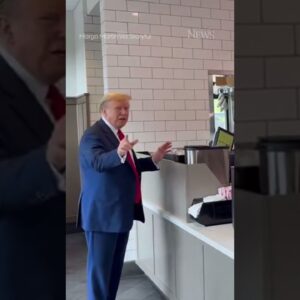 Former U.S. president Donald Trump orders 30 milkshakes at Atlanta Chick-fil-A