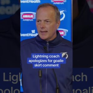Lightning coach apologizes for goalie skirt comment