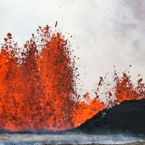 Watch: Bright red lava spews from volcano in Iceland