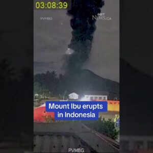 WATCH: Mount Ibu erupts in Indonesia