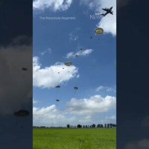 Paratroopers recreate historic drop into Normandy